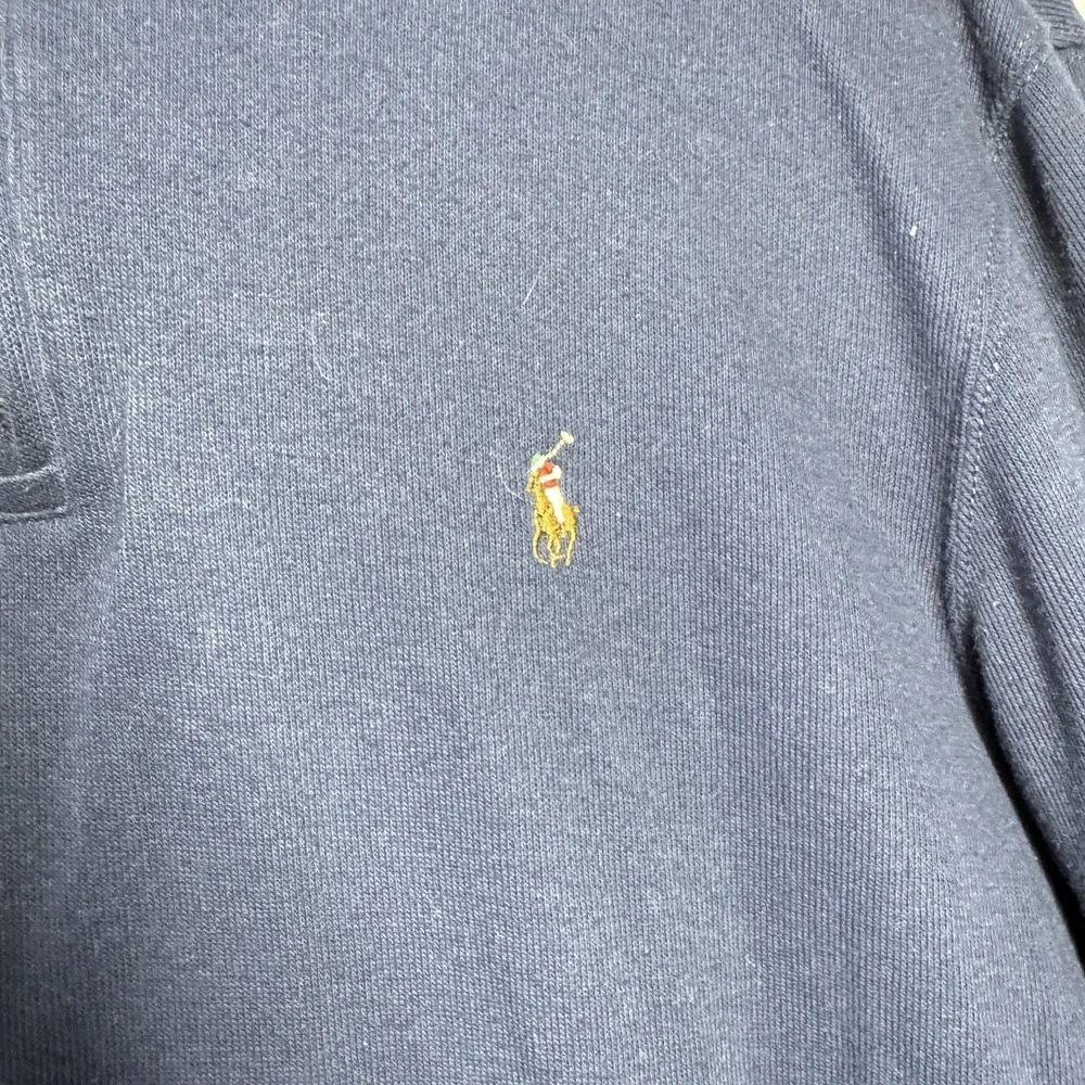 Polo Ralph Lauren Sweater Mens XL Navy Quarter Zip‎ Mock Neck Pullover Pony Logo